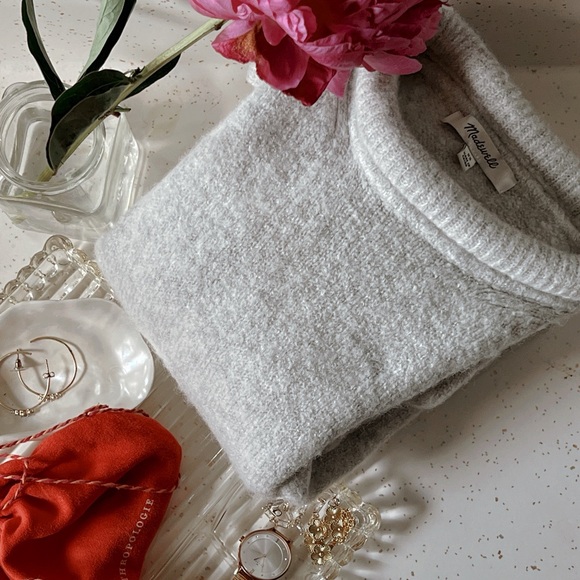 Grey Mock Turtle Neck Sweater - Picture 4 of 7